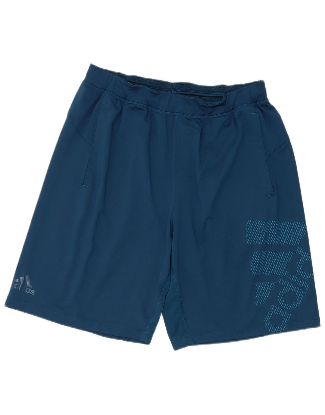Adidas Mens Climalite Graphic Sport Shorts Large Blue Polyester