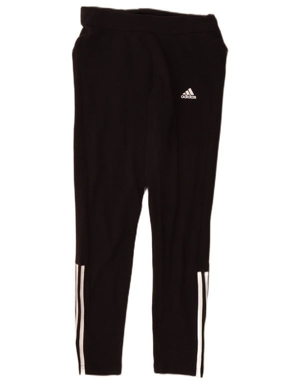 Adidas Womens Leggings UK 8/10 Small Black Cotton