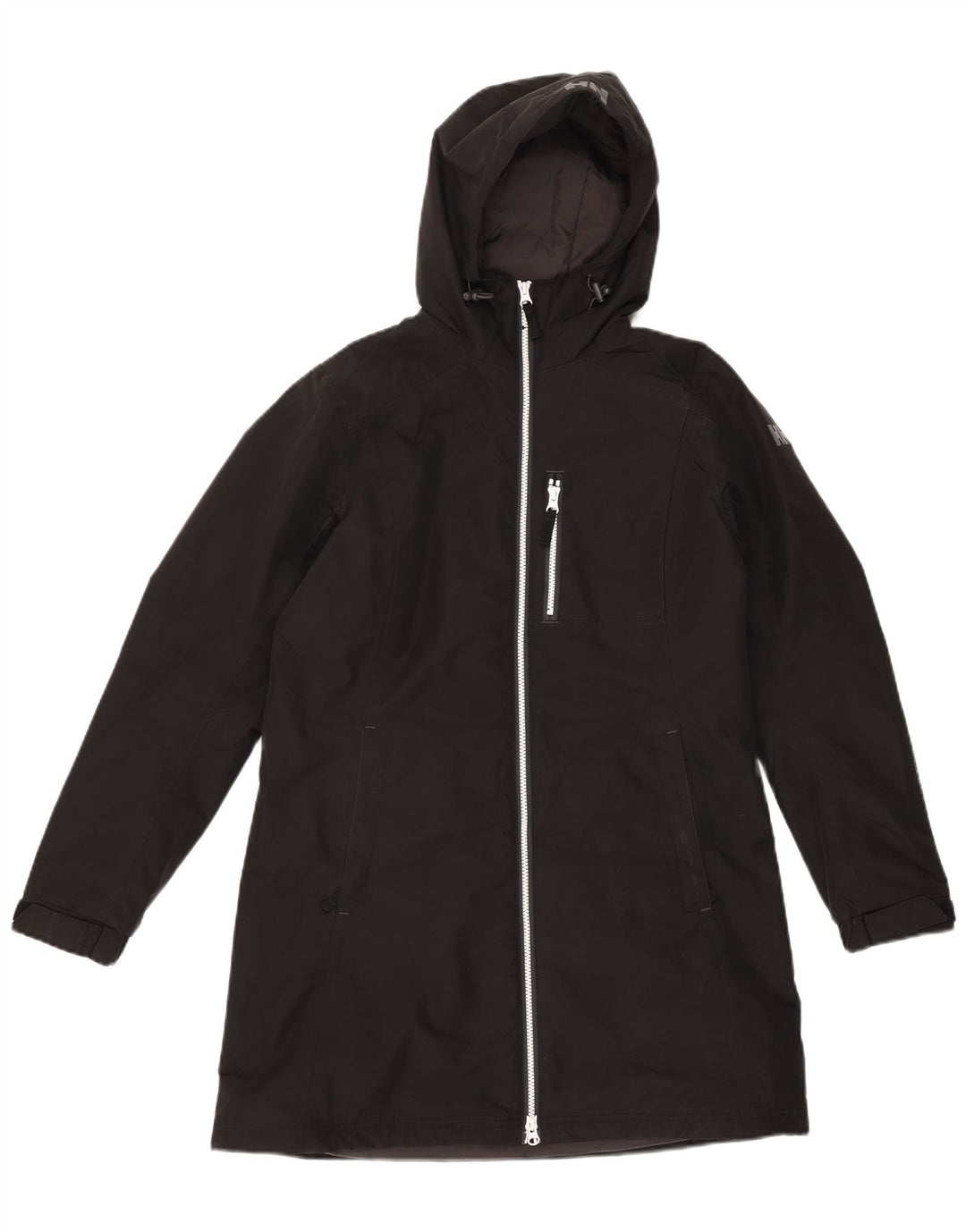 Helly Hansen Womens Hooded Windbreaker Coat UK 14 Medium Black Polyester