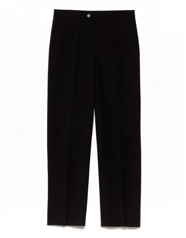 Zara Mens Straight Chino Trousers EU 38 Small W30 L33 Black Polyester