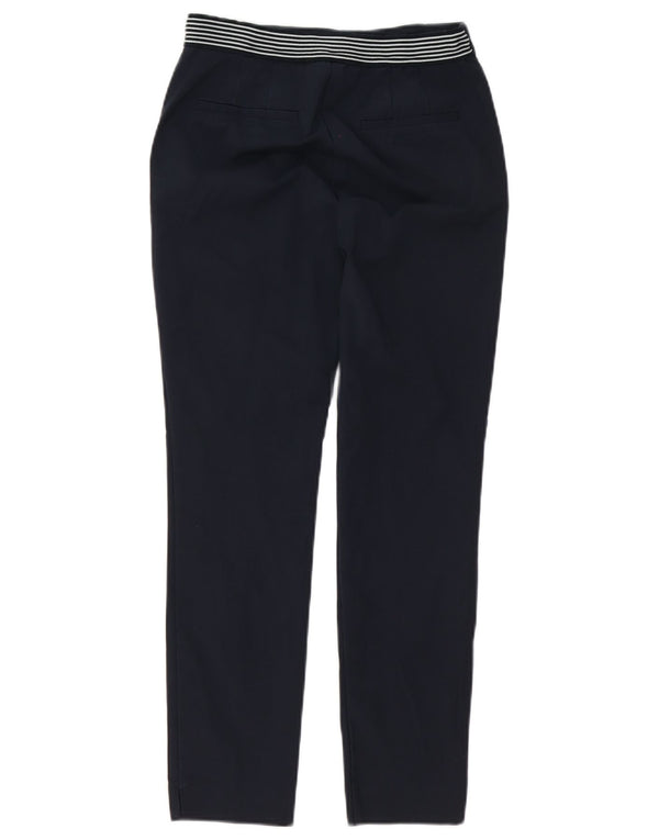 Zara Womens Slim Chino Trousers Small W26 L26 Navy Blue