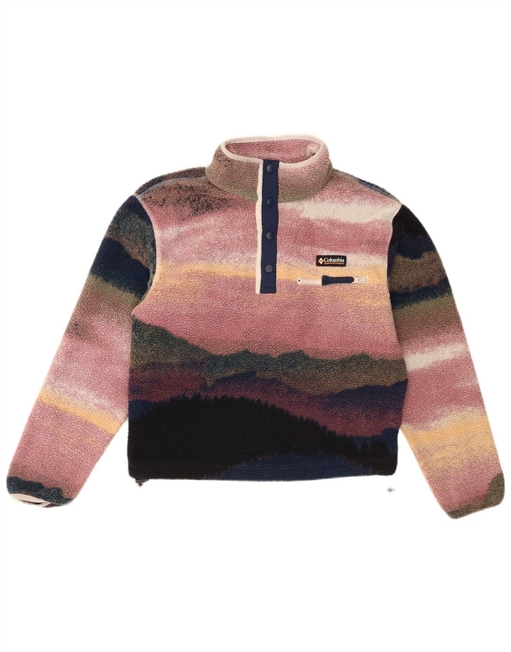 Columbia Womens Oversized Fleece Jumper UK 10 Small Multicoloured