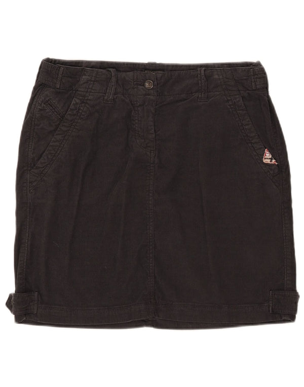 NAPAPIJRI Womens Geographic Corduroy Skirt IT 44 Medium W32  Black Cotton
