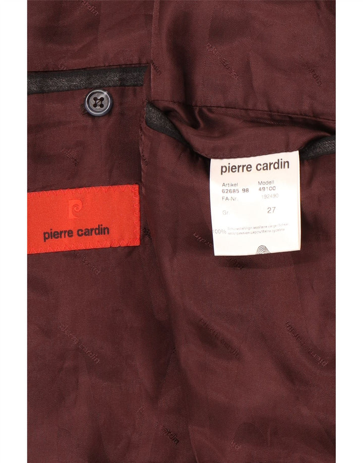 Pierre Cardin Mens 2 Button Blazer Jacket UK 40 Large Grey Pinstripe Wool