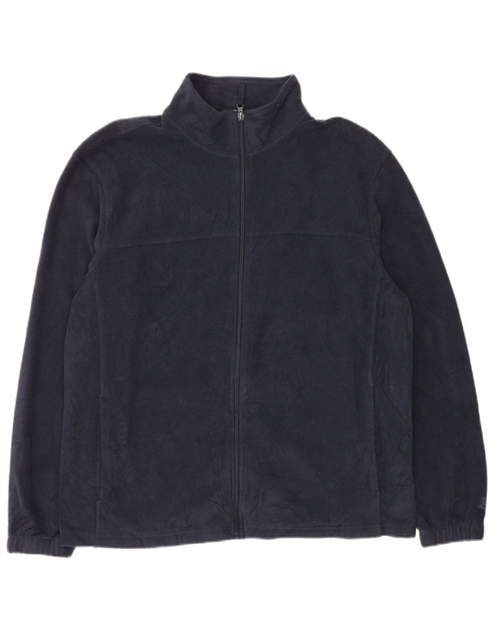 G-Star Mens Fleece Jacket UK 40 Large Navy Blue Polyester