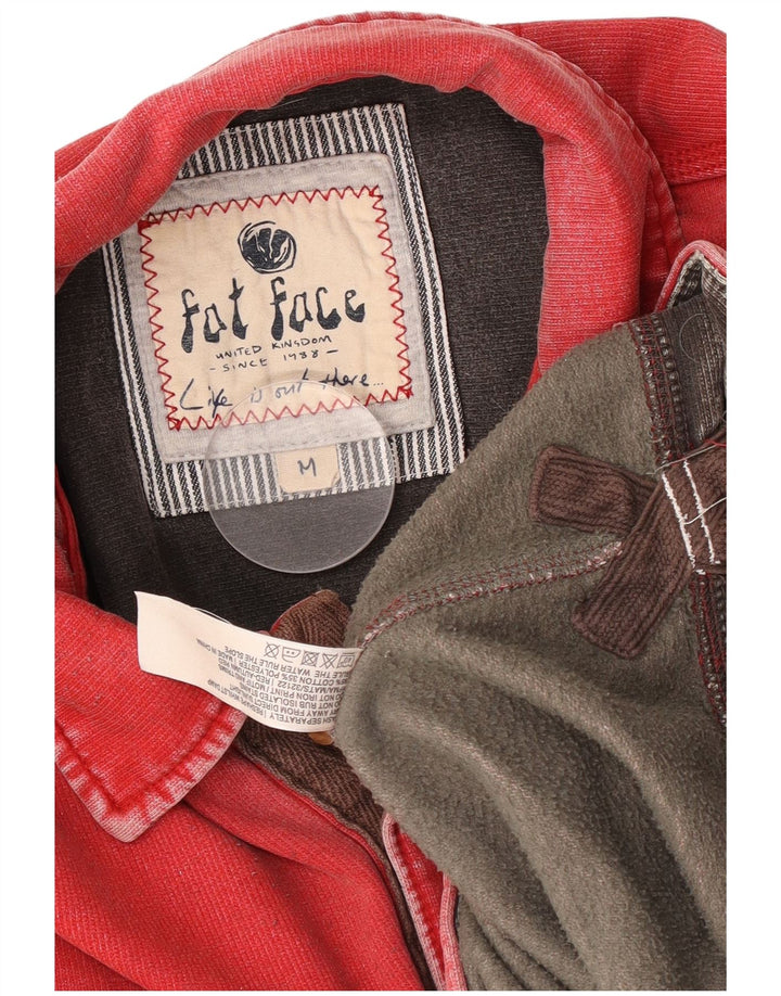 Fat Face Mens Polo Neck Sweatshirt Jumper Medium Red Cotton