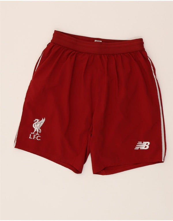 NEW BALANCE Boys Liverpool Graphic Sport Shorts 12-13 Years XL Burgundy
