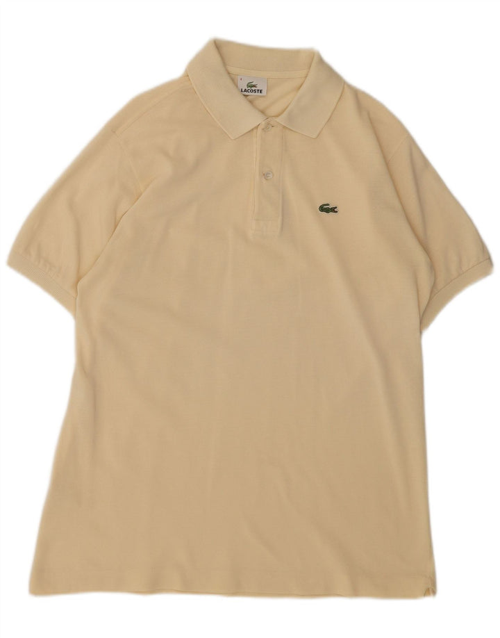 Lacoste Mens Regular Fit Polo Shirt Size 4 Medium Yellow Cotton Classic
