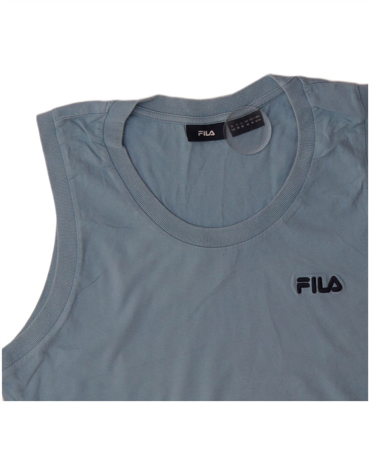 FILA Mens Vest Top Medium Blue Cotton