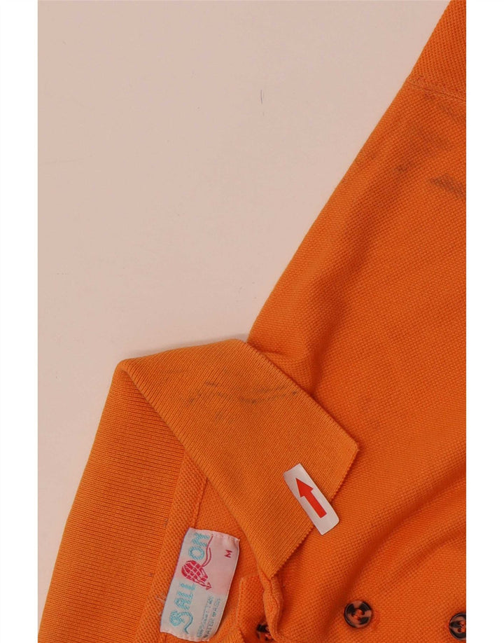 Ball On Mens Polo Shirt Medium Orange Cotton