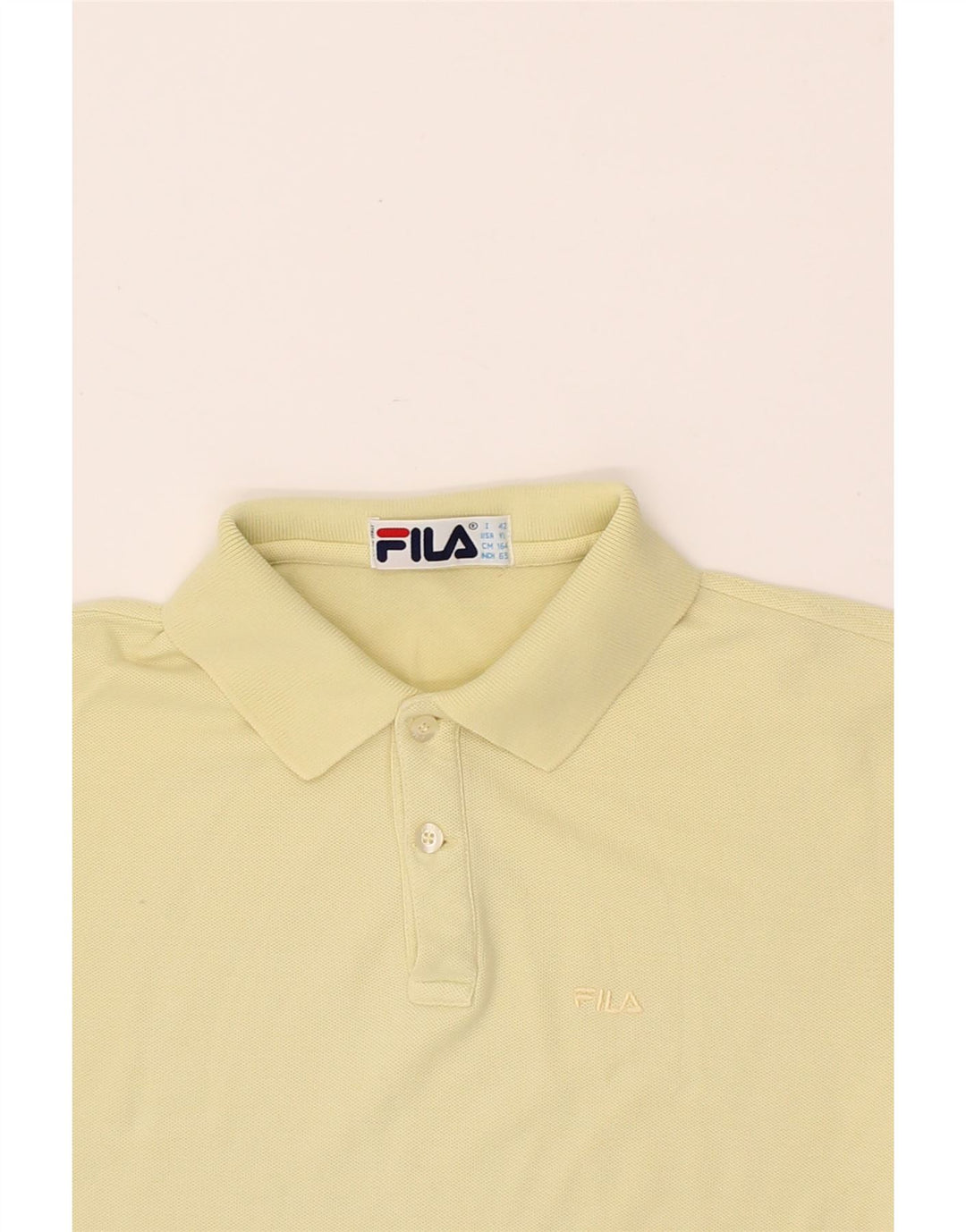 FILA Boys Polo Shirt 13-14 Years Large Yellow Vintage Fila and Second-Hand Fila from Messina Hembry 
