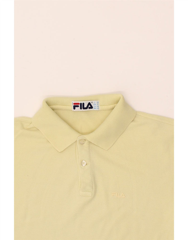 FILA Boys Polo Shirt 13-14 Years Large Yellow Vintage Fila and Second-Hand Fila from Messina Hembry 