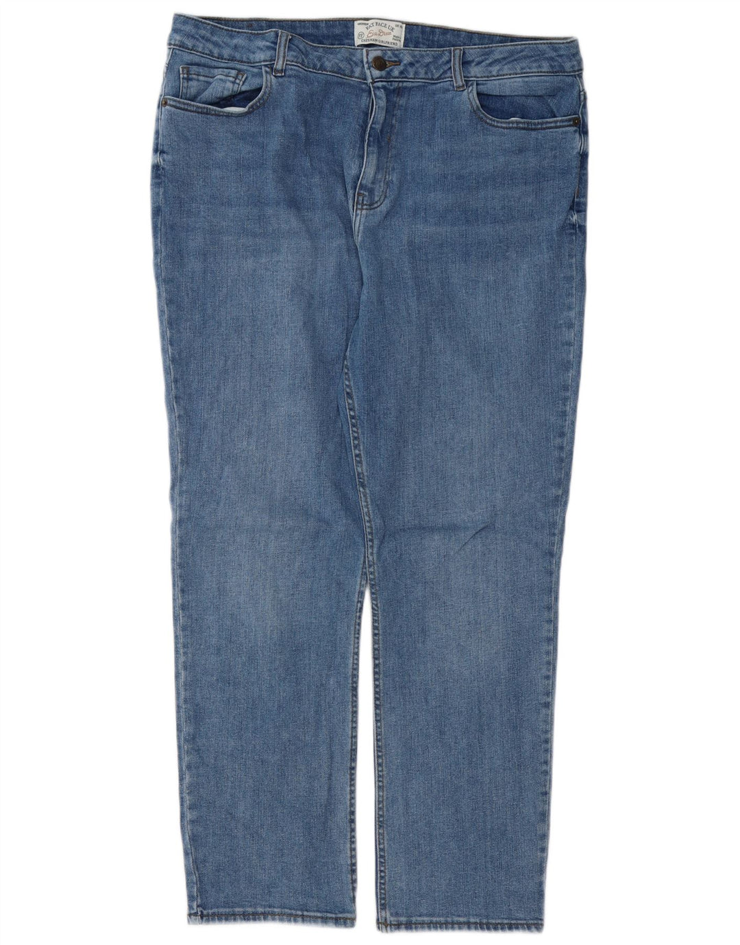 FAT FACE Womens Chesham Girlfriend Straight Jeans UK 16 Large W36 L28 Blue