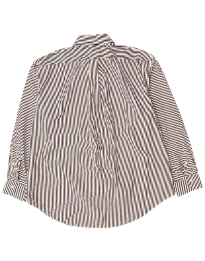 RALPH LAUREN Mens Shirt Size 18 2XL Black Pinstripe Cotton