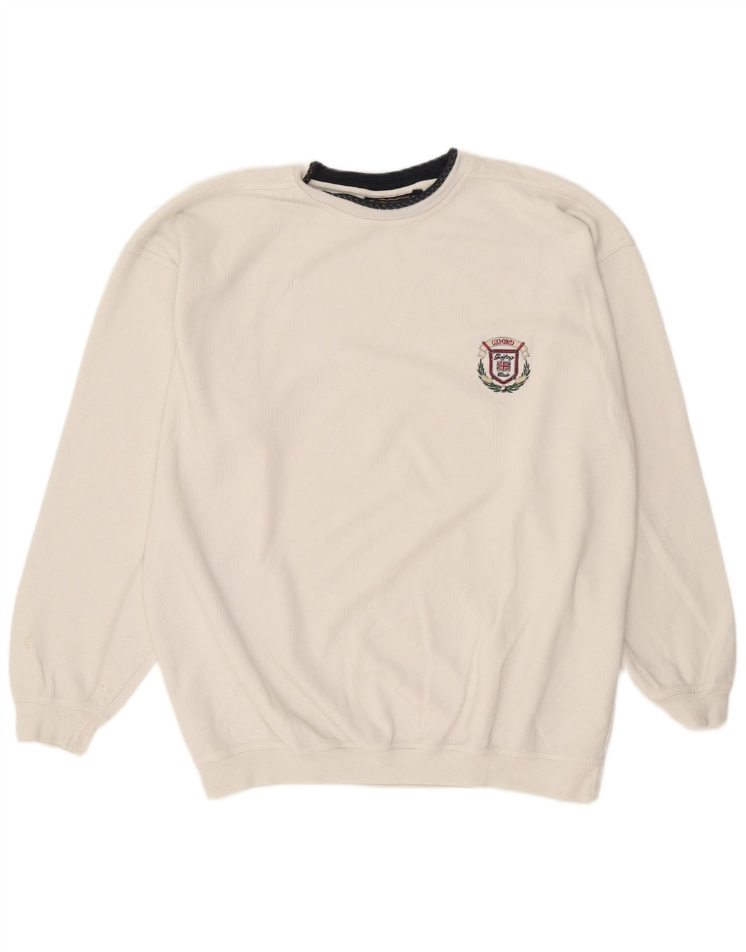 Vintage Mens Sweatshirt Jumper 2XL White Cotton