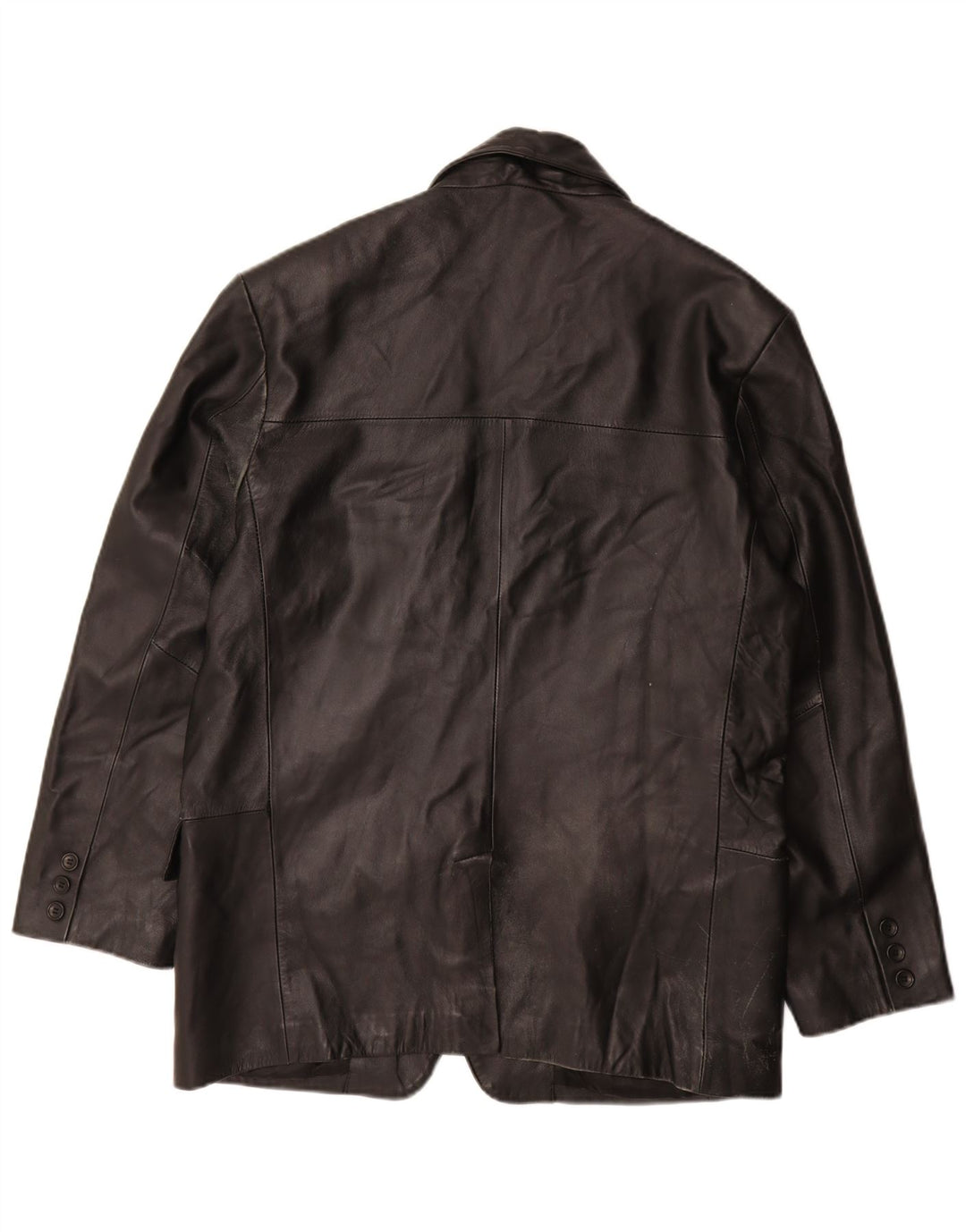 Route 66 Mens Leather Jacket UK 40 Large Black Leather