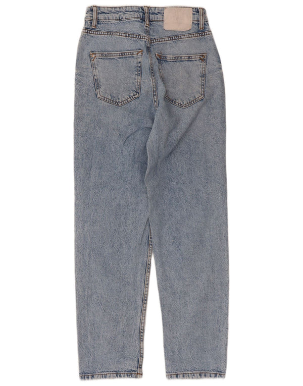 Zara Womens Straight Jeans EU 34 2XS W24 L27 Blue Cotton