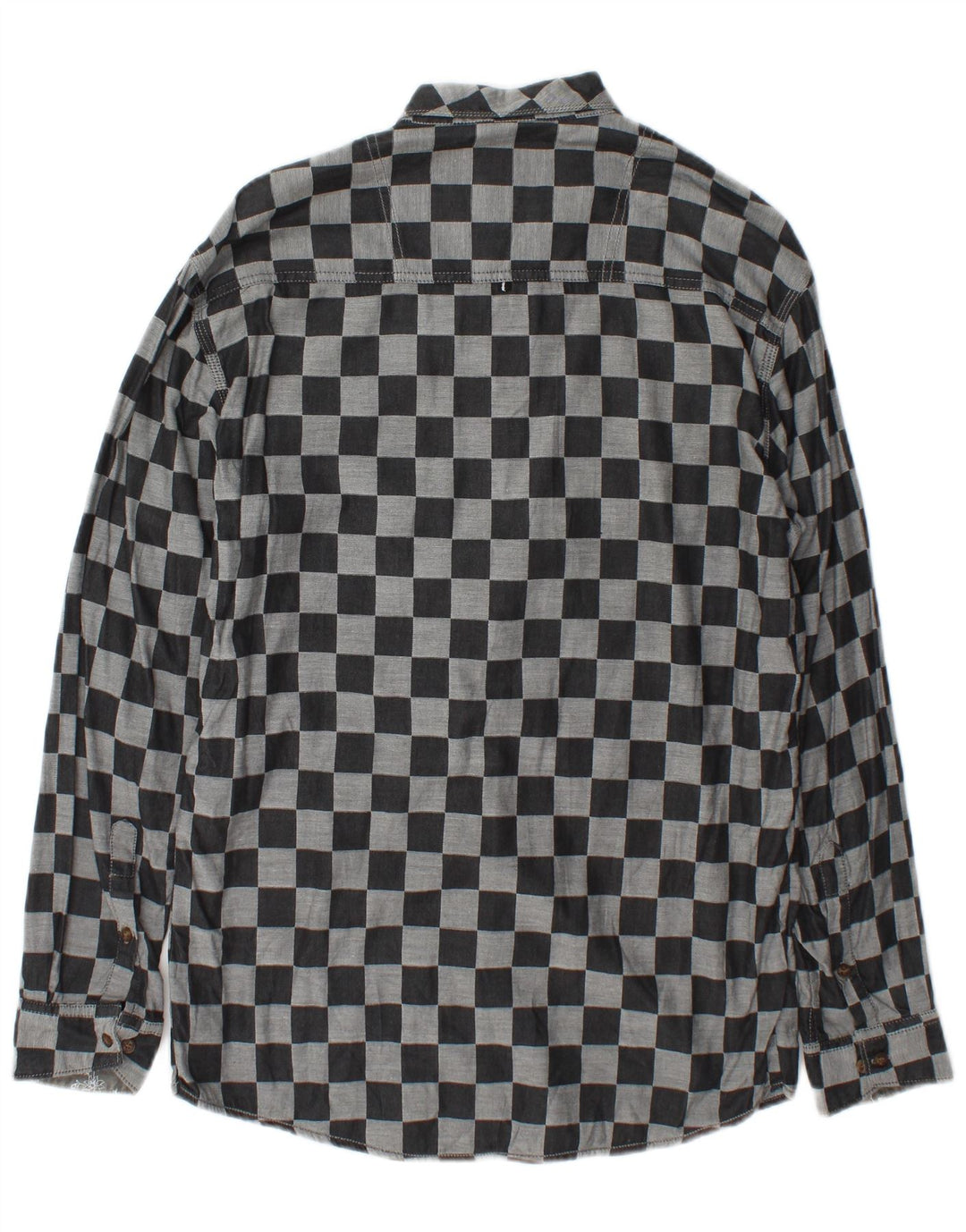 Vintage Mens Shirt Medium Grey Geometric