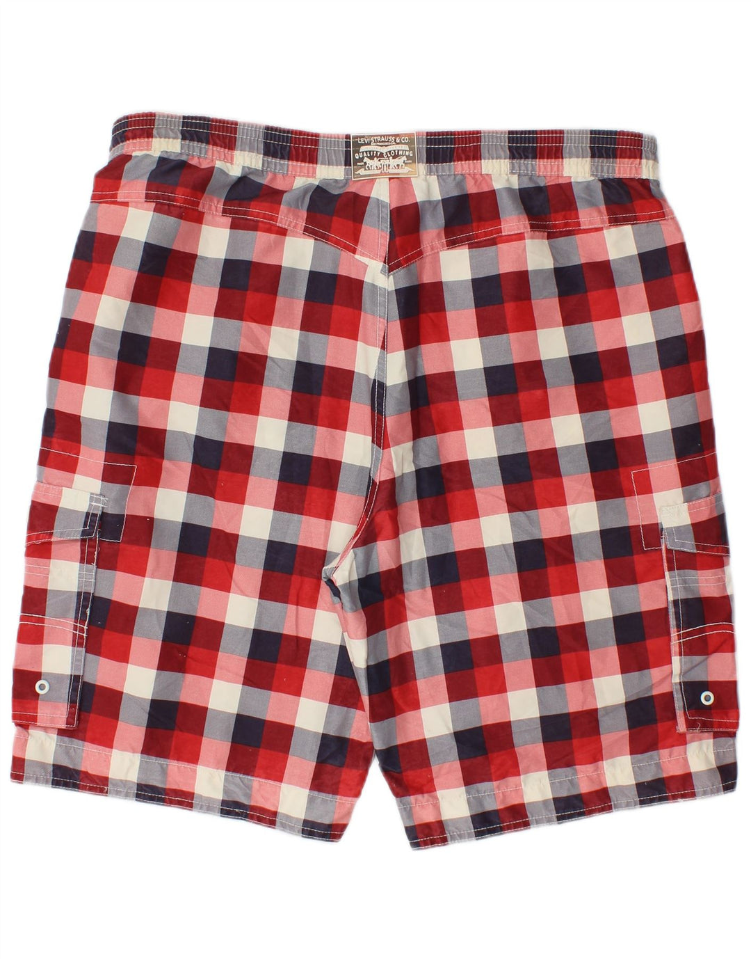 Levi's Mens Swimming Shorts XL  Red Check Polyester