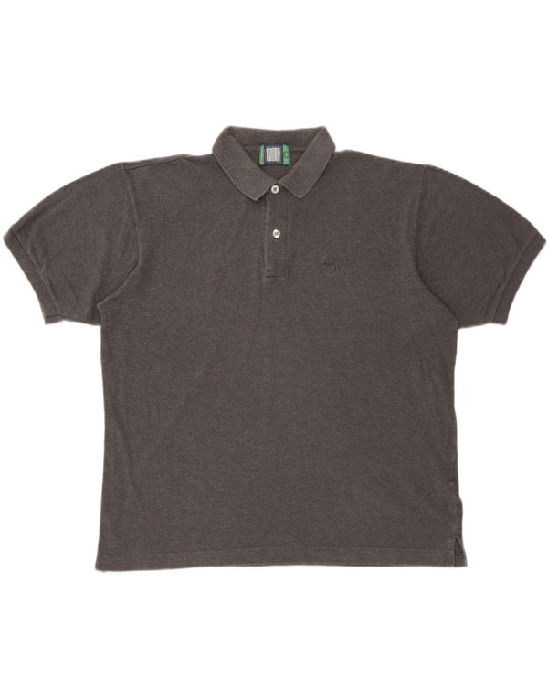 Sergio Tacchini Mens Polo Shirt Large Grey Cotton