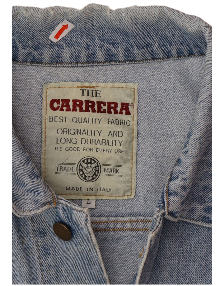 CARRERA Mens Denim Jacket UK 40 Large Blue