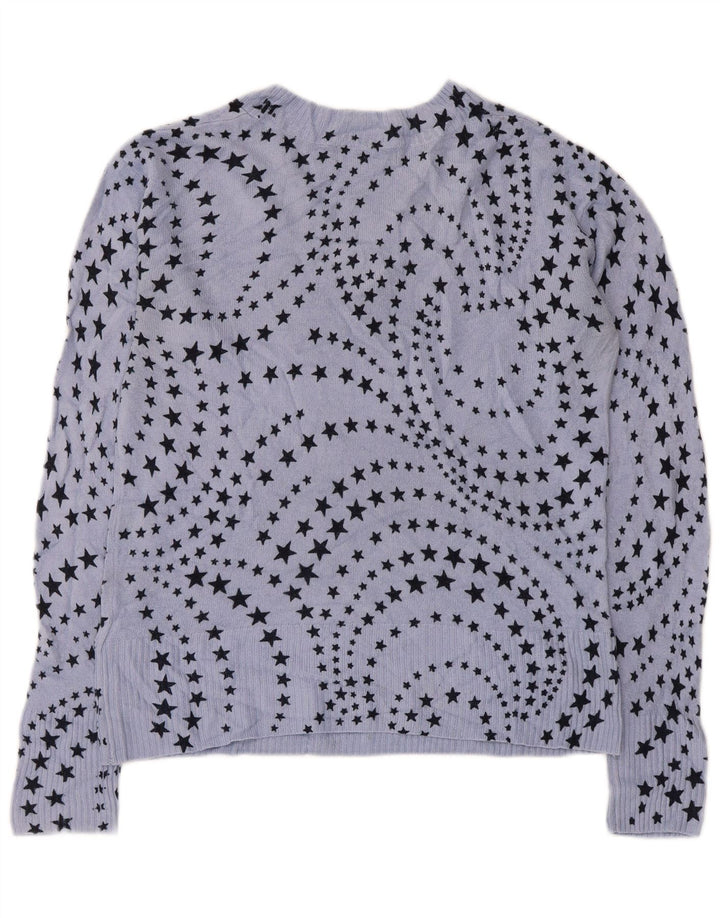 Marks & Spencer Womens Abstract Pattern V-Neck Jumper Sweater UK 10 Small B