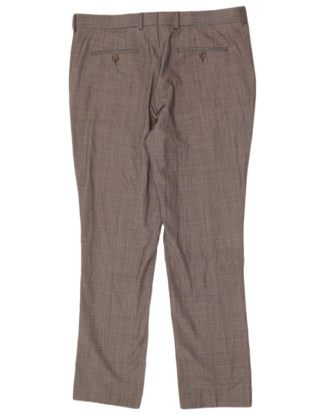 French Connection Mens Regular Casual Trousers W38 L32 Grey Houndstooth