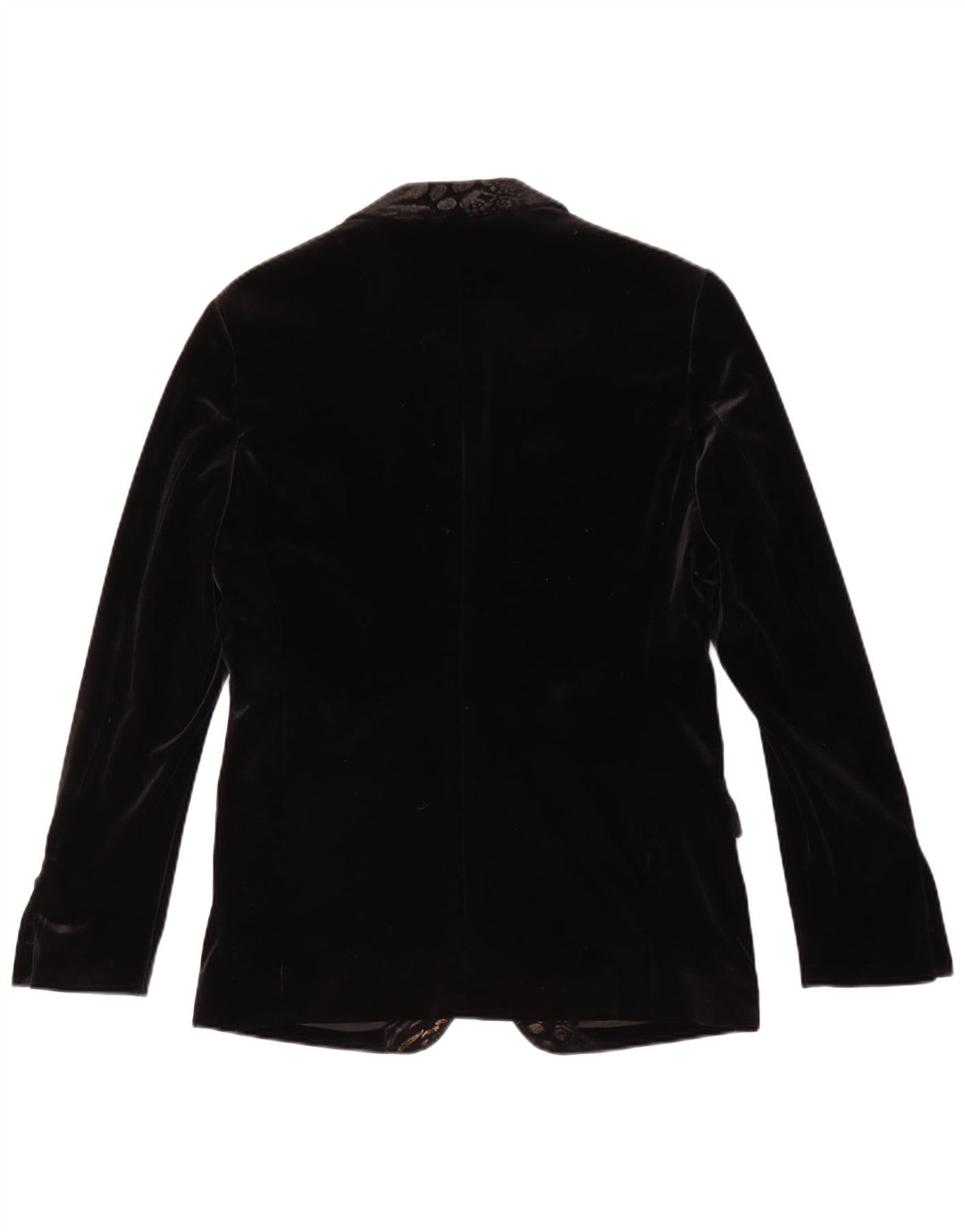 Vintage Mens 1 Button Velvet Blazer Jacket Size 48 Medium Black