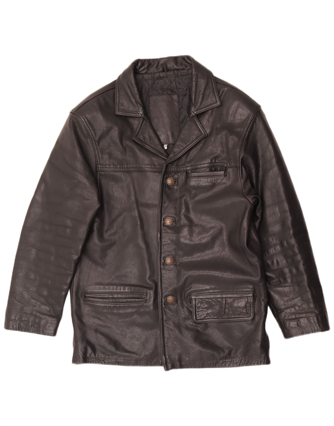 Vintage Mens Leather Jacket UK 38 Medium Black
