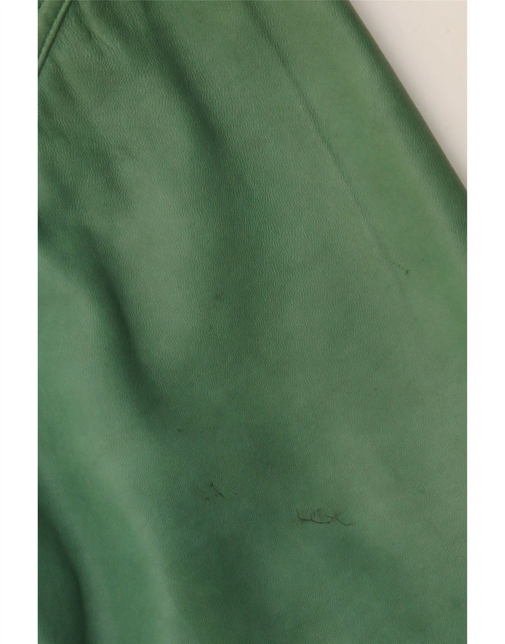 C.Comberti Mens Leather Jacket IT 50 Large Green Leather