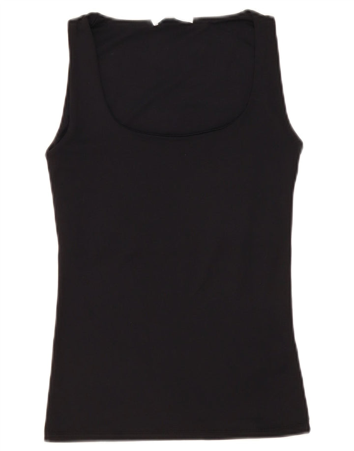 Zara Womens Vest Top UK 8 Small Black Polyamide