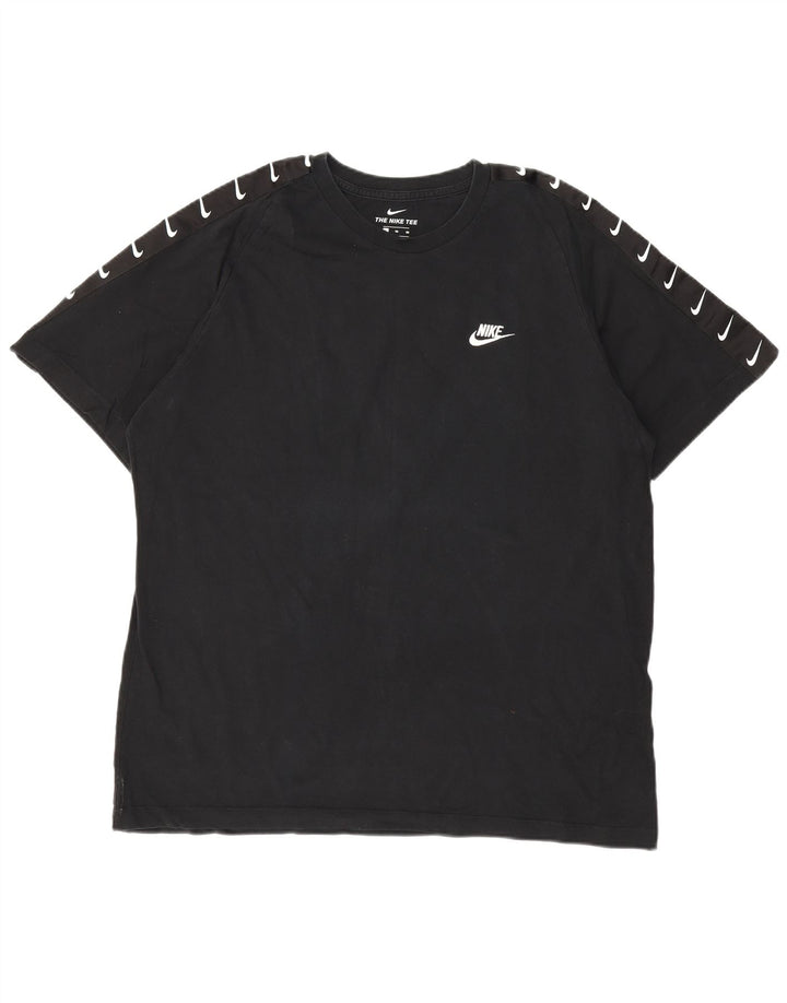 NIKE Mens Graphic T-Shirt Top XL Black Cotton