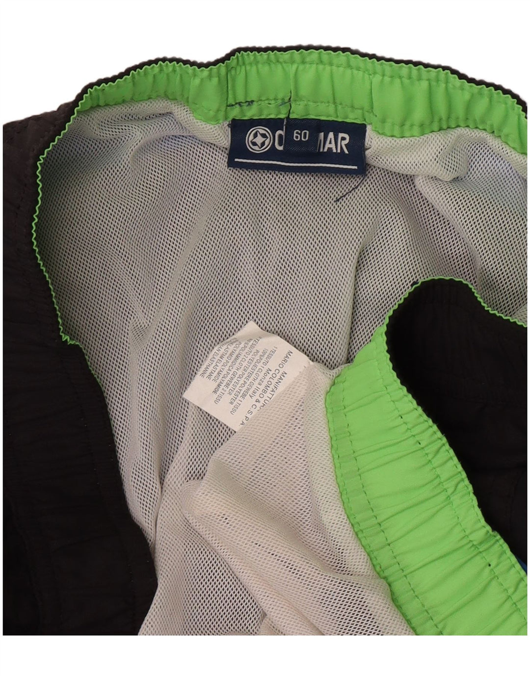 Colmar Mens Graphic Swimming Shorts IT 60 2XL  Black Colourblock Polyester