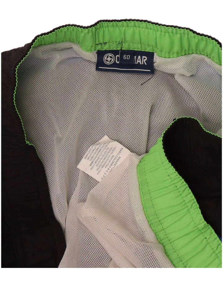 Colmar Mens Graphic Swimming Shorts IT 60 2XL  Black Colourblock Polyester