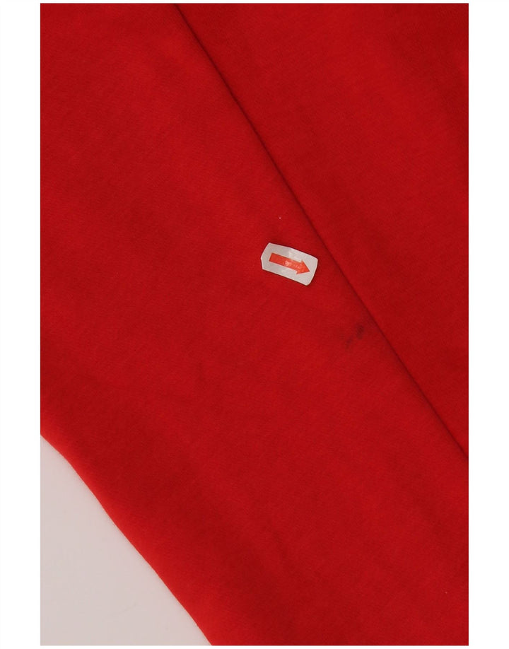 Nike Mens Graphic Zip Hoodie Sweater Large Red Cotton