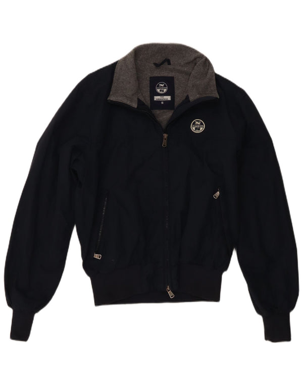 North Sails Mens Bomber Jacket UK 36 Small Navy Blue Polyamide