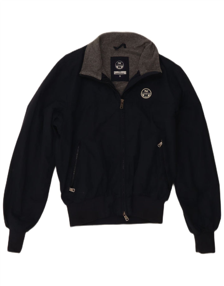 North Sails Mens Bomber Jacket UK 36 Small Navy Blue Polyamide