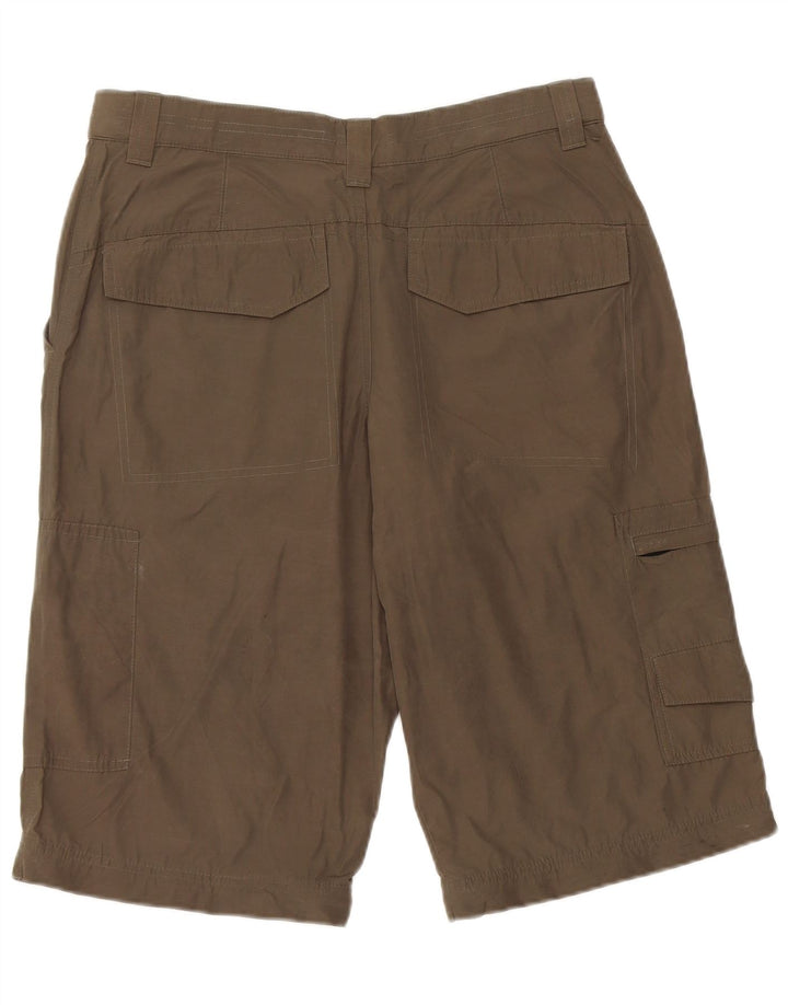 Marks & Spencer Mens Cargo Shorts W32 Medium Khaki Polyamide