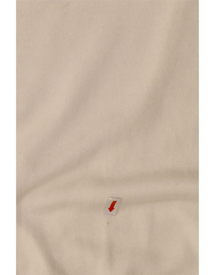 MONSOON Womens 3/4 Sleeve Cardigan Sweater UK 12 Medium White Cotton