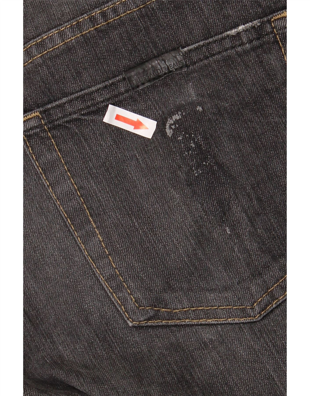 Trussardi Mens Straight Jeans W36 L30 Black Cotton