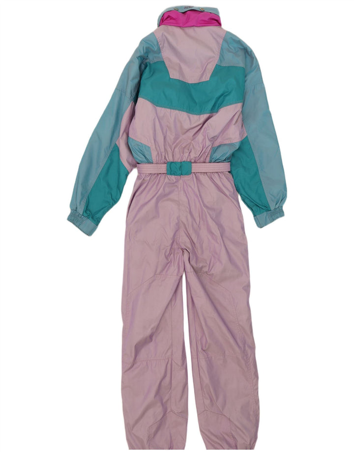 Vintage Womens Ski Jumpsuit EU 38 Medium Multicoloured Colourblock