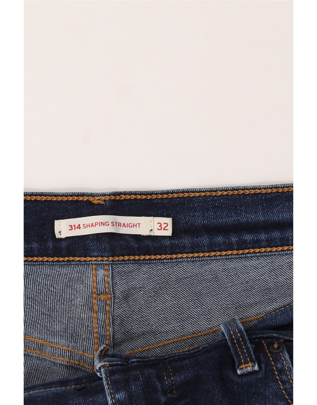 LEVI'S Womens 314 Denim Shorts W32 Large  Navy Blue Vintage Levi's and Second-Hand Levi's from Messina Hembry 