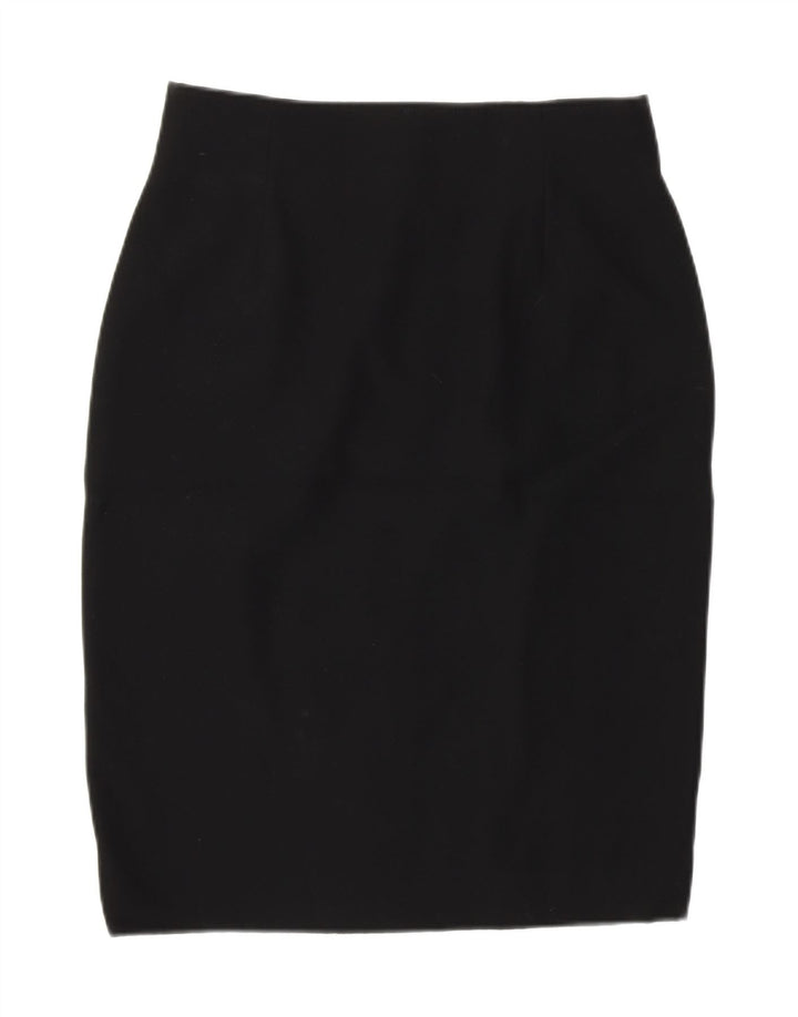GENNY Womens Pencil Skirt IT 44 Medium W30  Black New Wool Vintage Genny and Second-Hand Genny from Messina Hembry 