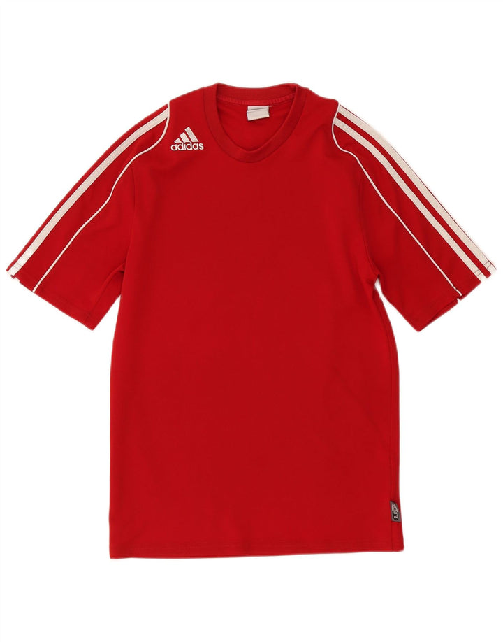 Adidas Mens Climalite T-Shirt Top Small Red Polyester