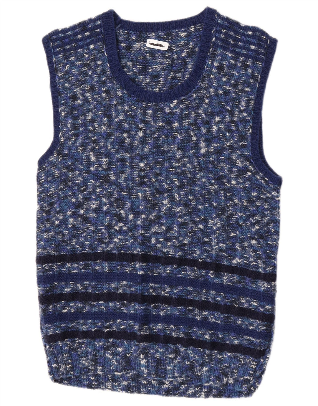 Vintage Mens Vest Tank Top Small Blue Flecked