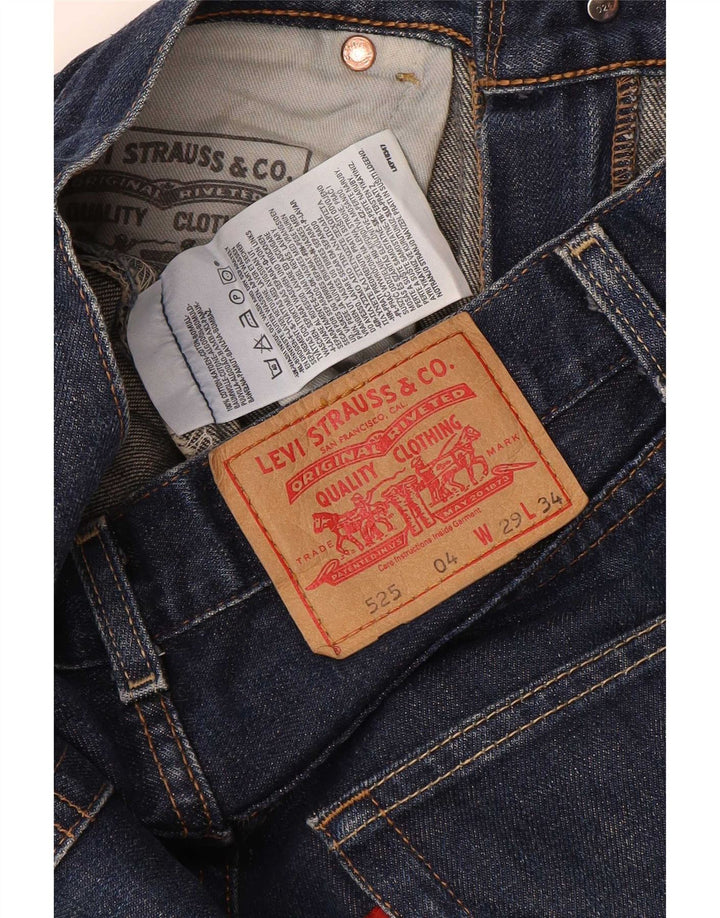 Levi's Mens 525 Bootcut Jeans W29 L34 Navy Blue Cotton