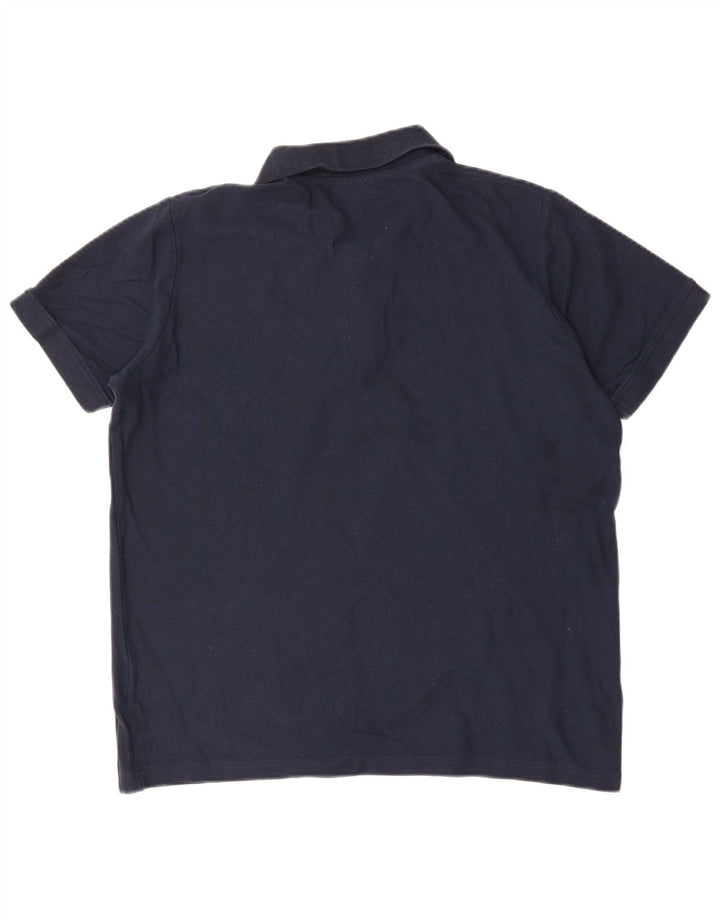 KAPPA Mens Polo Shirt Medium Navy Blue Cotton
