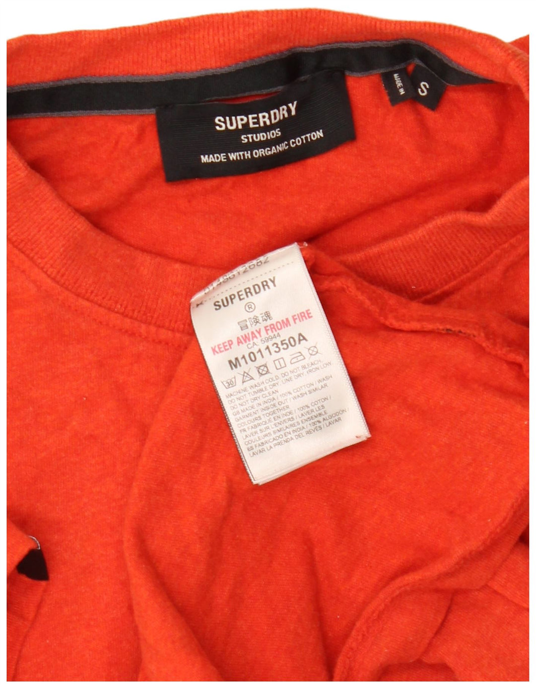 Superdry Mens T-Shirt Top Small Red Cotton