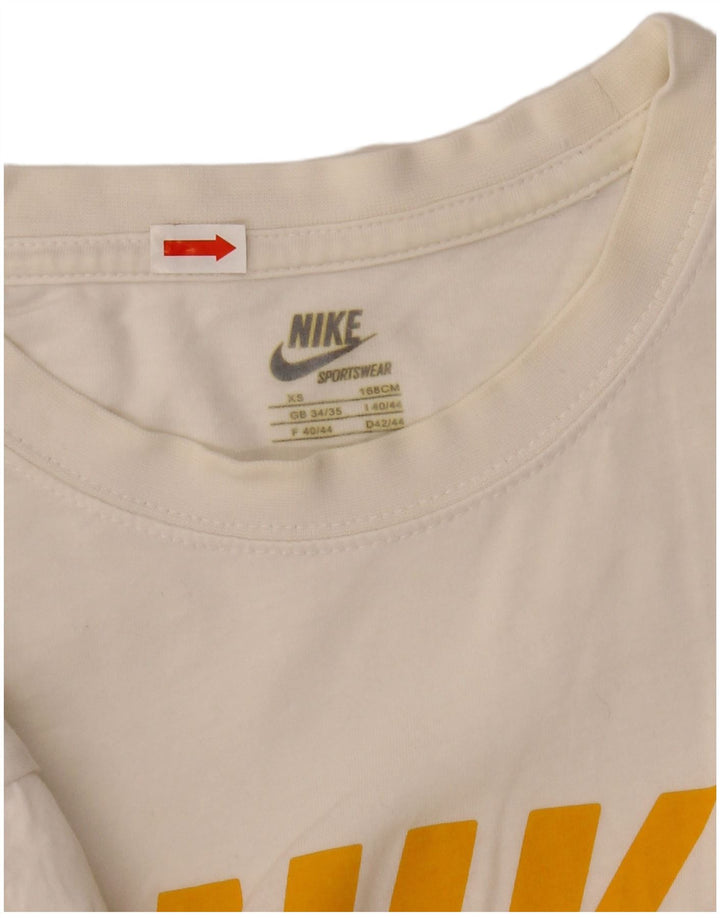 NIKE Mens Graphic T-Shirt Top UK 34/35 XS White Cotton