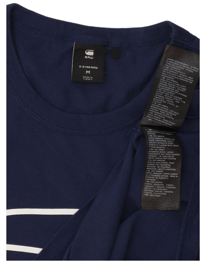 G-Star Mens Graphic T-Shirt Top Medium Navy Blue Cotton